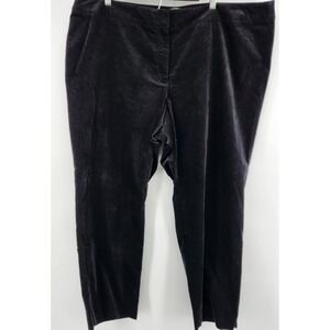 Talbots Size 22W Black Hampshire Velour‎ Pants Casual Staple Preppy Work